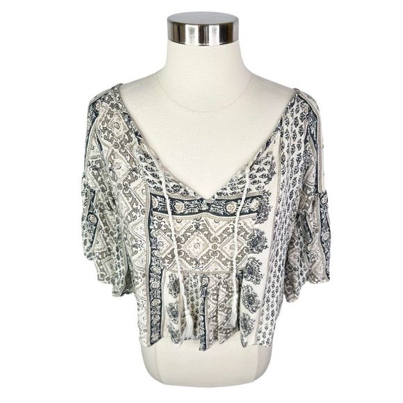 Abercrombie & Fitch Boho Peasant Top - Size Medium - Picture 4 of 7